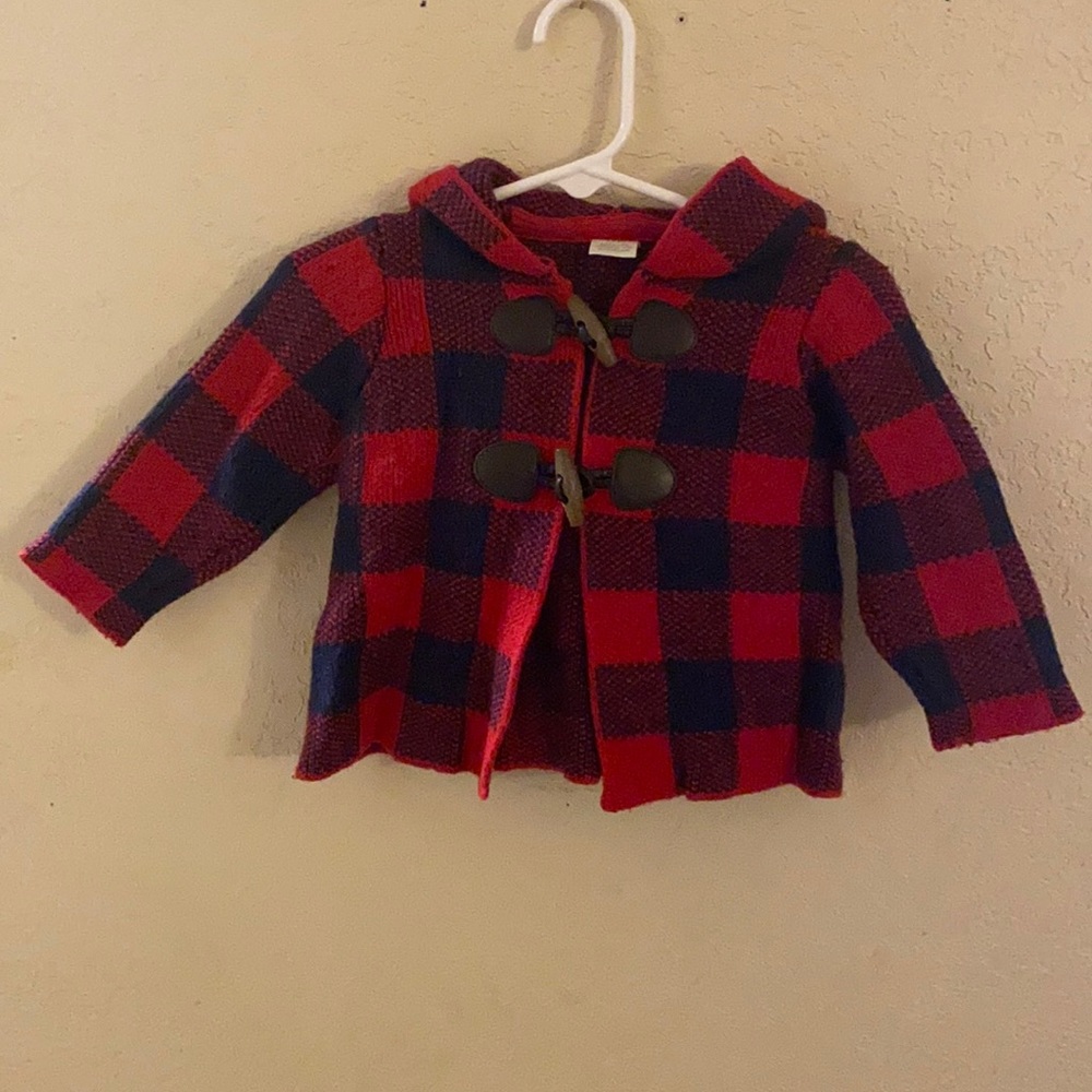 OshKosh Buffalo Plaid Jacket with Hood (12mo)